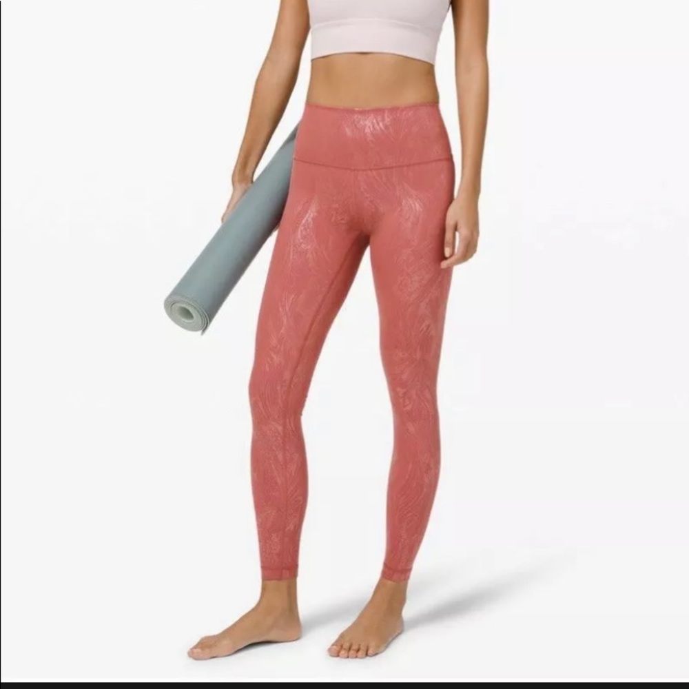 Lululemon winder under tights in cranberry- limited edition